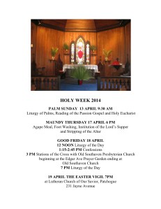 HOLY WEEK 2014
